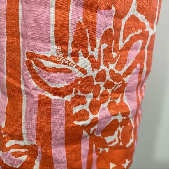 Lilly Pulitzer Size 4 Orange Pink Giraffe Print Mini Dress Summer Chic Coastal - Picture 7 of 16